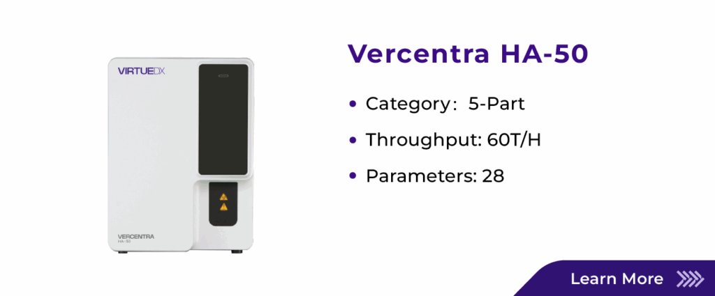 virtuedx hematology instrument banner with highlight features