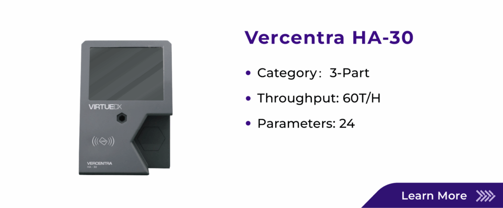 virtuedx hematology instrument banner with highlight features